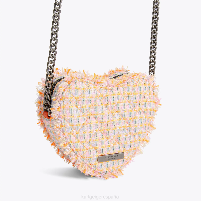 Kurt Geiger mujer bandolera con lazo y corazón de Londres 2LPR258 | bolsas naranja